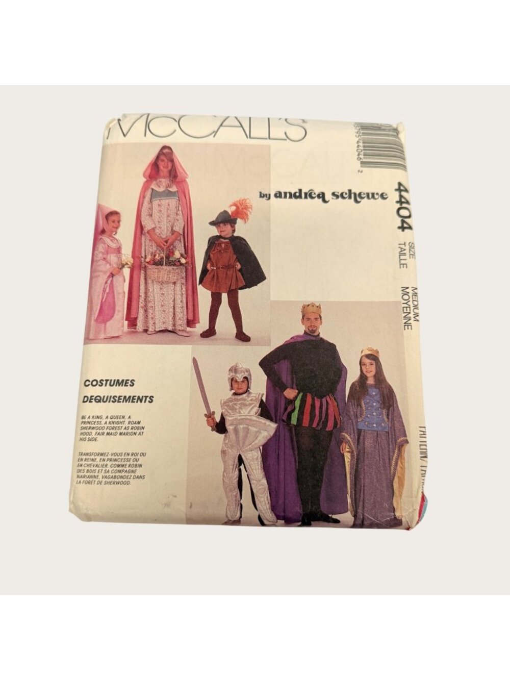Vintage McCalls 1980s Sewing Pattern 4404 Medieval Costume Package Size Medium
